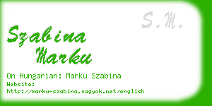 szabina marku business card